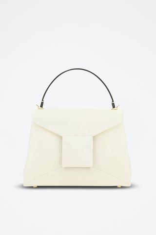 Sac à main en cuir Mini One Stud - Blanc - Valentino