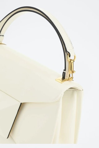 Sac à main en cuir Mini One Stud - Blanc - Valentino