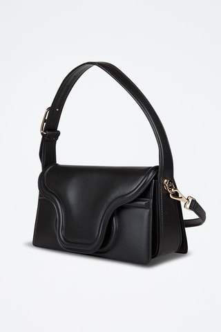 Sac porté épaule en cuir Roman - Noir - Valentino