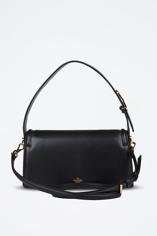 Sac porté épaule en cuir Roman - Noir - Valentino