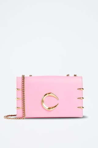 Sac porté épaule en cuir - Rose - Cavalli Class