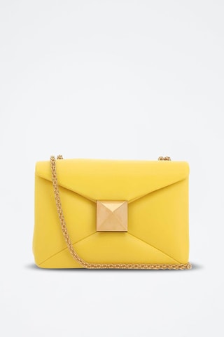 Sac bandoulière en cuir One Stud - Jaune - Valentino