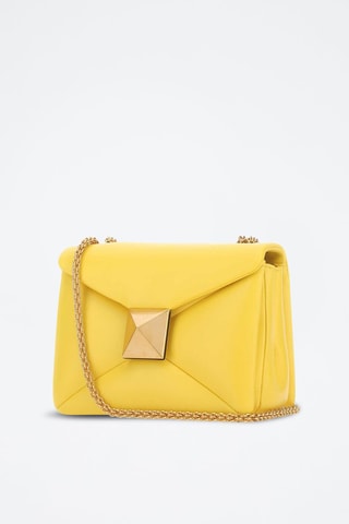 Sac bandoulière en cuir One Stud - Jaune - Valentino