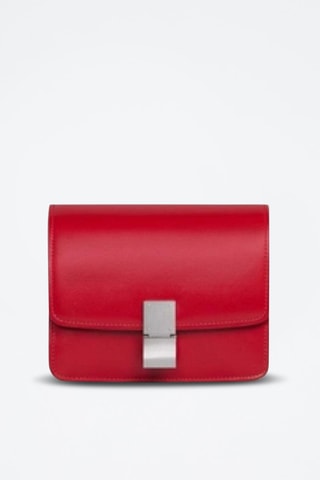 Sac bandoulière en cuir Medium Classic - Rouge - Céline
