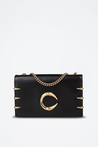 Sac bandoulière en cuir - Noir