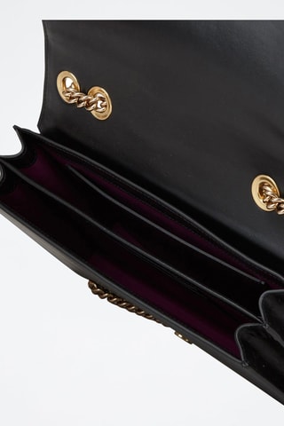 Sac bandoulière en cuir - Noir