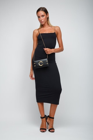 Sac bandoulière en cuir - Noir