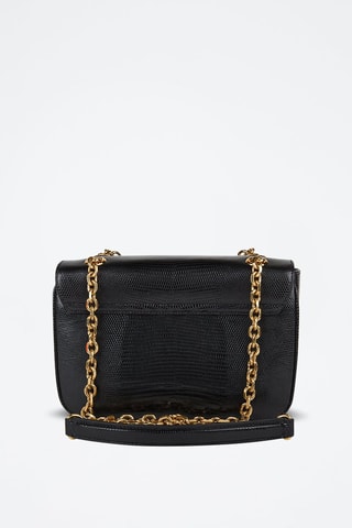 Sac bandoulière en cuir Medium C - Noir - Céline
