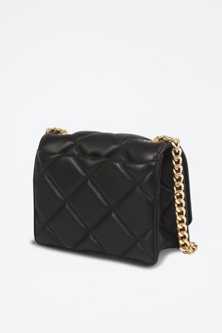 Sac bandoulière en cuir de mouton - Noir - Moschino