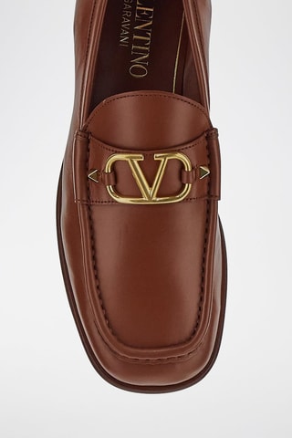 Mocassins en cuir - Marron - Valentino