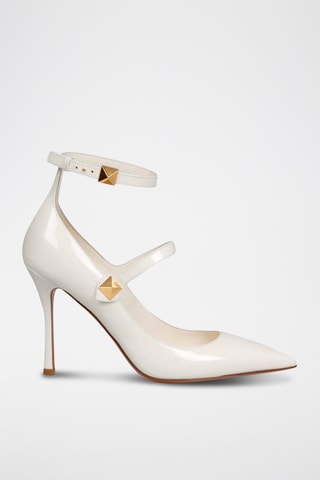 Babies en cuir verni Garavani - Blanc - Valentino