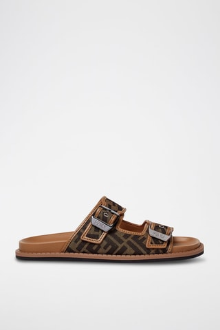 Mules en cuir - Marron - Fendi