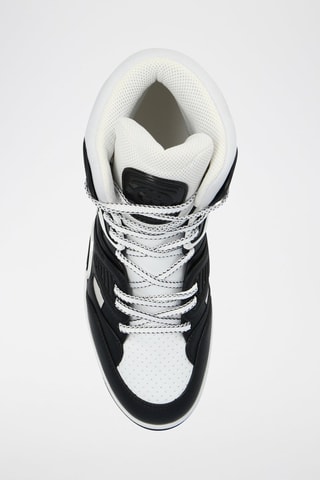 Sneakers montantes en cuir - Blanc et noir - Gucci