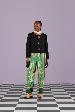 Pantalon en soie - Vert - Gucci