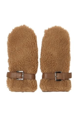 Luvas em couro - Castanho