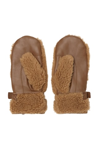 Luvas em couro - Castanho