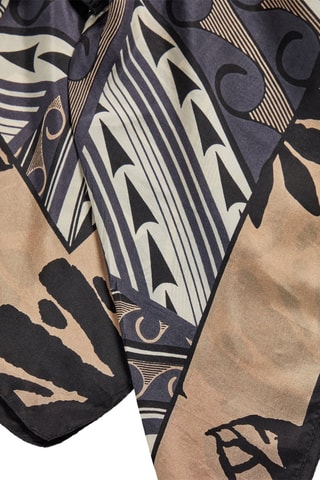 Bandana - 
Castanho-escuro e bege