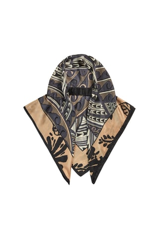 Bandana - 
Castanho-escuro e bege