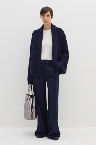 Mala de ombro em couro - Antracite