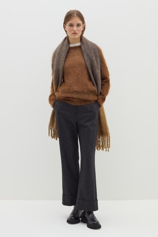Écharpe de lã - Castanho