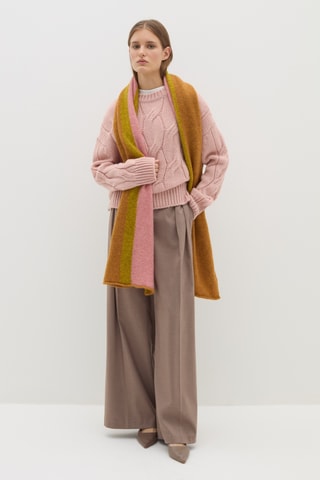 Écharpe de lã - Castanho