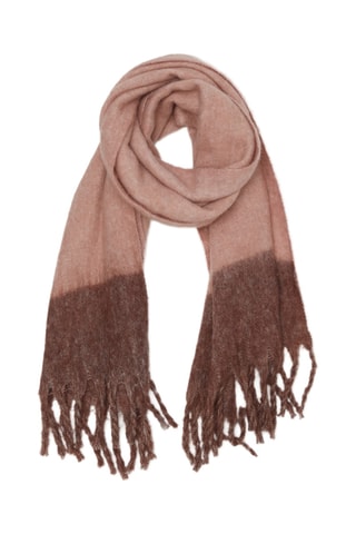 Écharpe de lã - Castanho e rosa