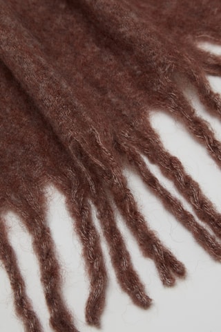 Écharpe de lã - Castanho e rosa