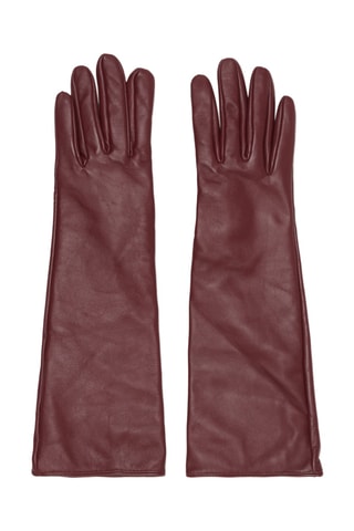 Luvas em couro - Bordô