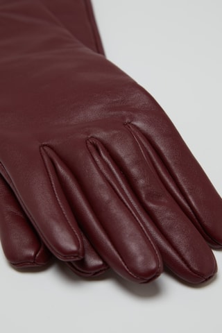 Luvas em couro - Bordô