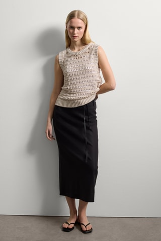 Colete em linho - Bege