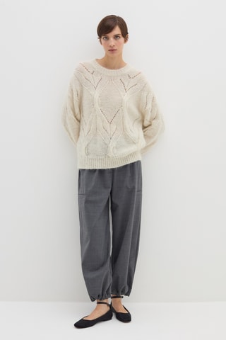 Camisola em lã mohair - Marfim