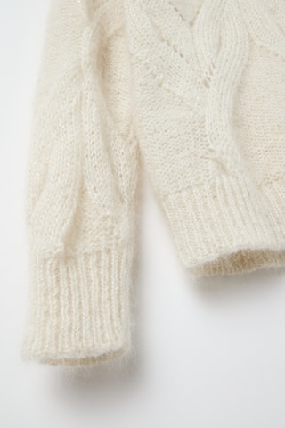 Camisola em lã mohair - Marfim