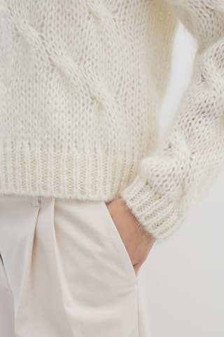 Camisola em lã mohair - Cru