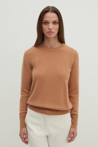 Camisola em caxemira - Camel