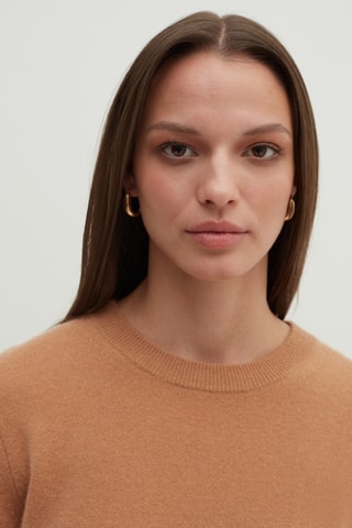 Camisola em caxemira - Camel