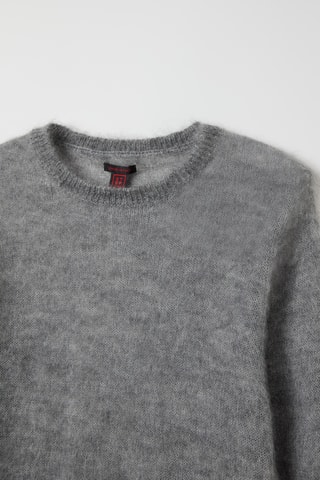 Camisola em lã mohair e lã - Cinzento