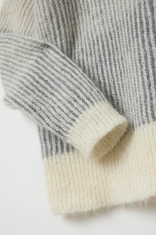 Camisola em lã mohair - Cinzento