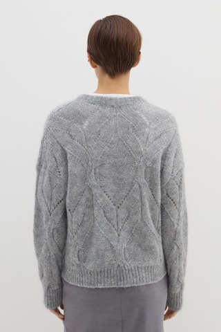 Camisola em lã mohair - Cinzento-claro