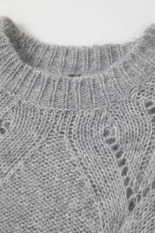 Camisola em lã mohair - Cinzento-claro