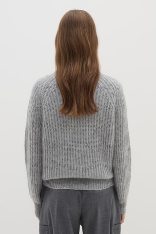 Camisola em lã mohair - Cinzento-claro