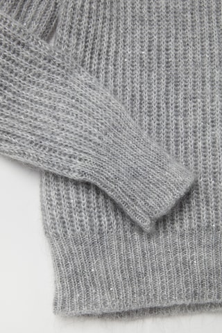 Camisola em lã mohair - Cinzento-claro