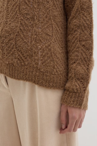 Camisola em alpaca e lã - Castanho