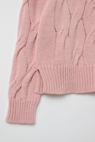 Camisola em lã e alpaca - Rosa