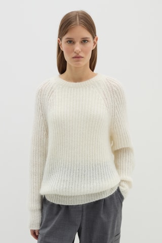 Camisola em lã mohair - Marfim