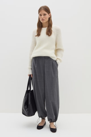 Camisola em lã mohair - Marfim