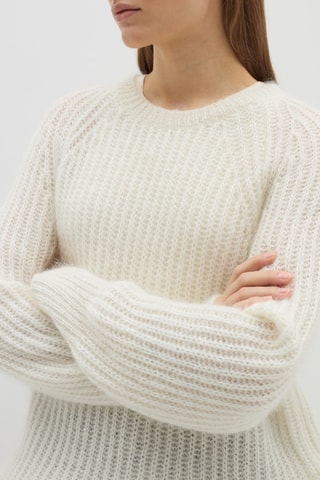 Camisola em lã mohair - Marfim