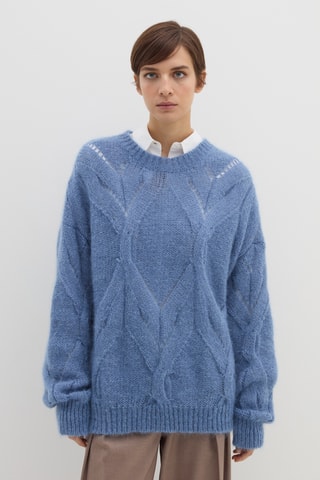 Camisola em lã mohair - Azul