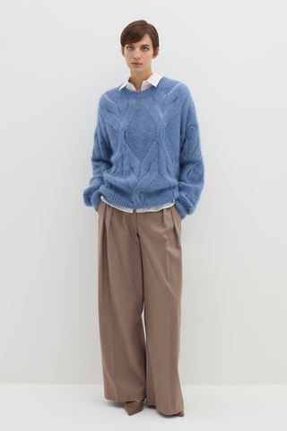 Camisola em lã mohair - Azul