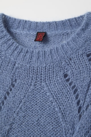 Camisola em lã mohair - Azul