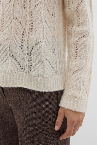 Camisola em alpaca e lã - Cru